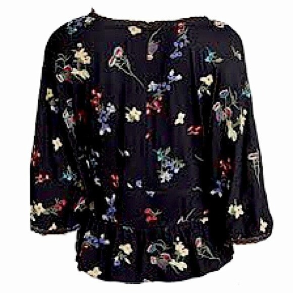 Anthropologie Parvati Floral Boho Embroidered Top Size Medium - Picture 5 of 15